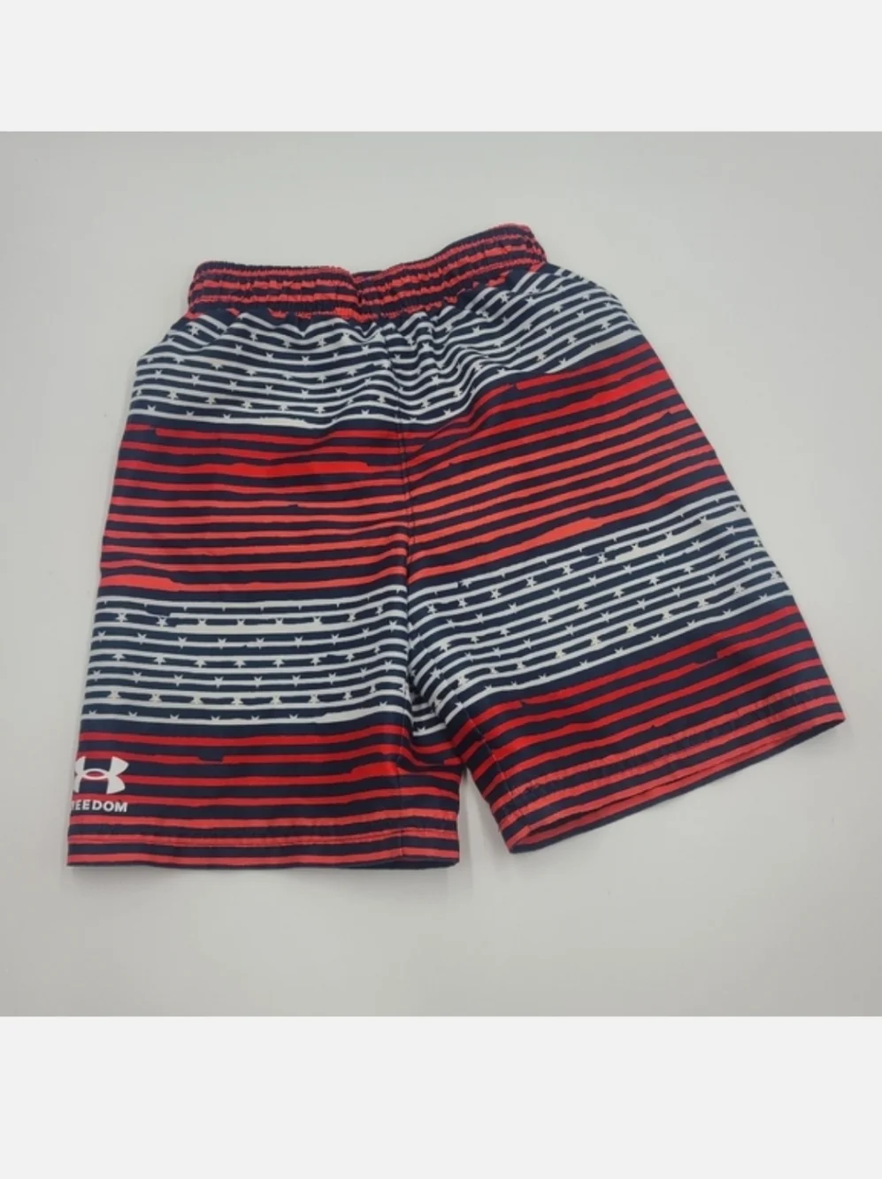 Under Armour boys' patriotic swim trunks size 7
